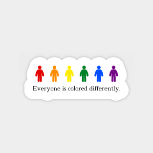 Everyone is colored differently. Sticker